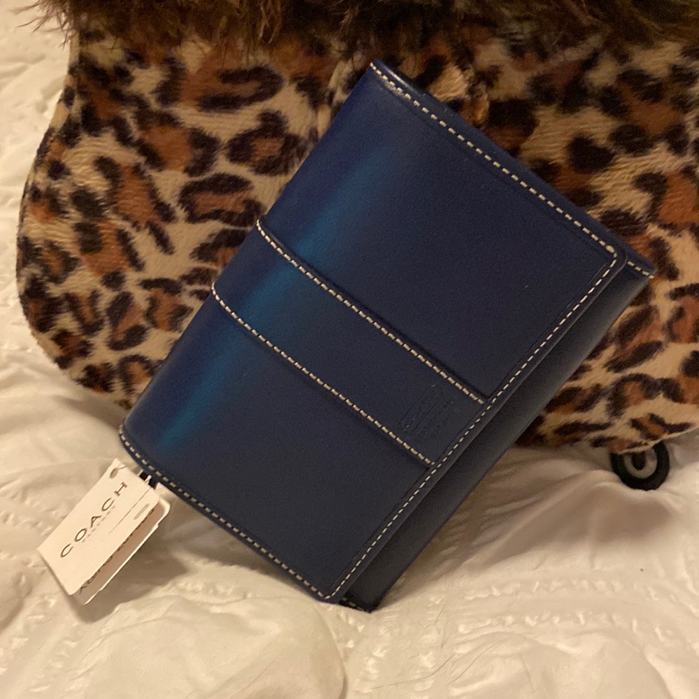 Coach navy and white wallet/clutch. NWT